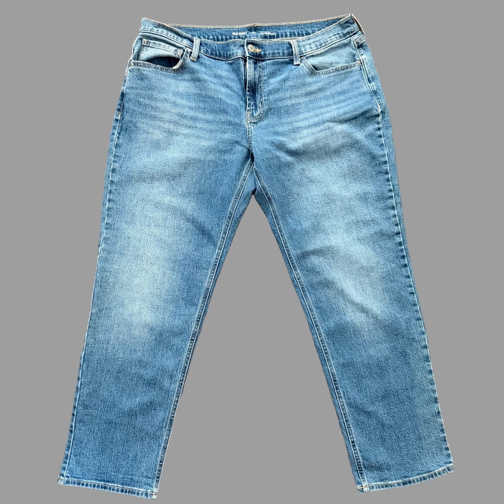 NWOT Old Navy Mid-Rise Wow Boyfriend Straight Jeans Size 14P